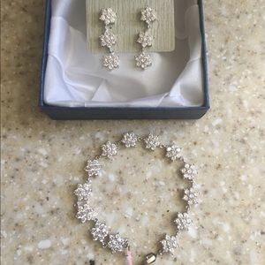 Crystal Earrings and Bracelet